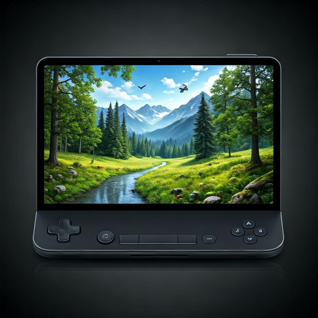 Gaming device showcasing educational content